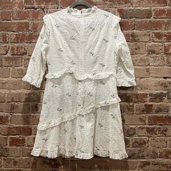 NEW JessaKae White Eyelet Ruffle Dress Size XL - Picture 6 of 7
